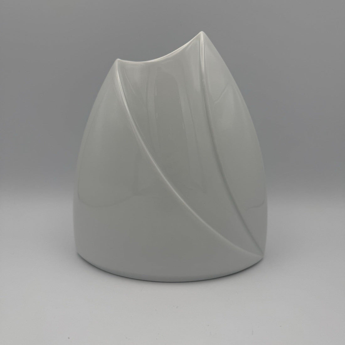 Hutschenreuther Design Vase | Weiß Porzellan | Asymmetrisch Modern | 18cm