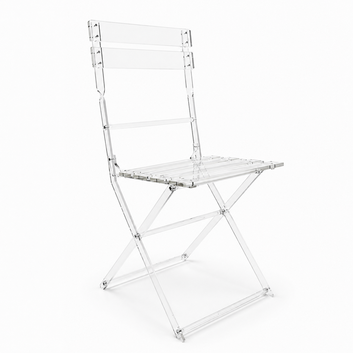 Design Objekt: Transparenter Acryl Stuhl 70er Jahre Space Age Lucite Deko-Objekt