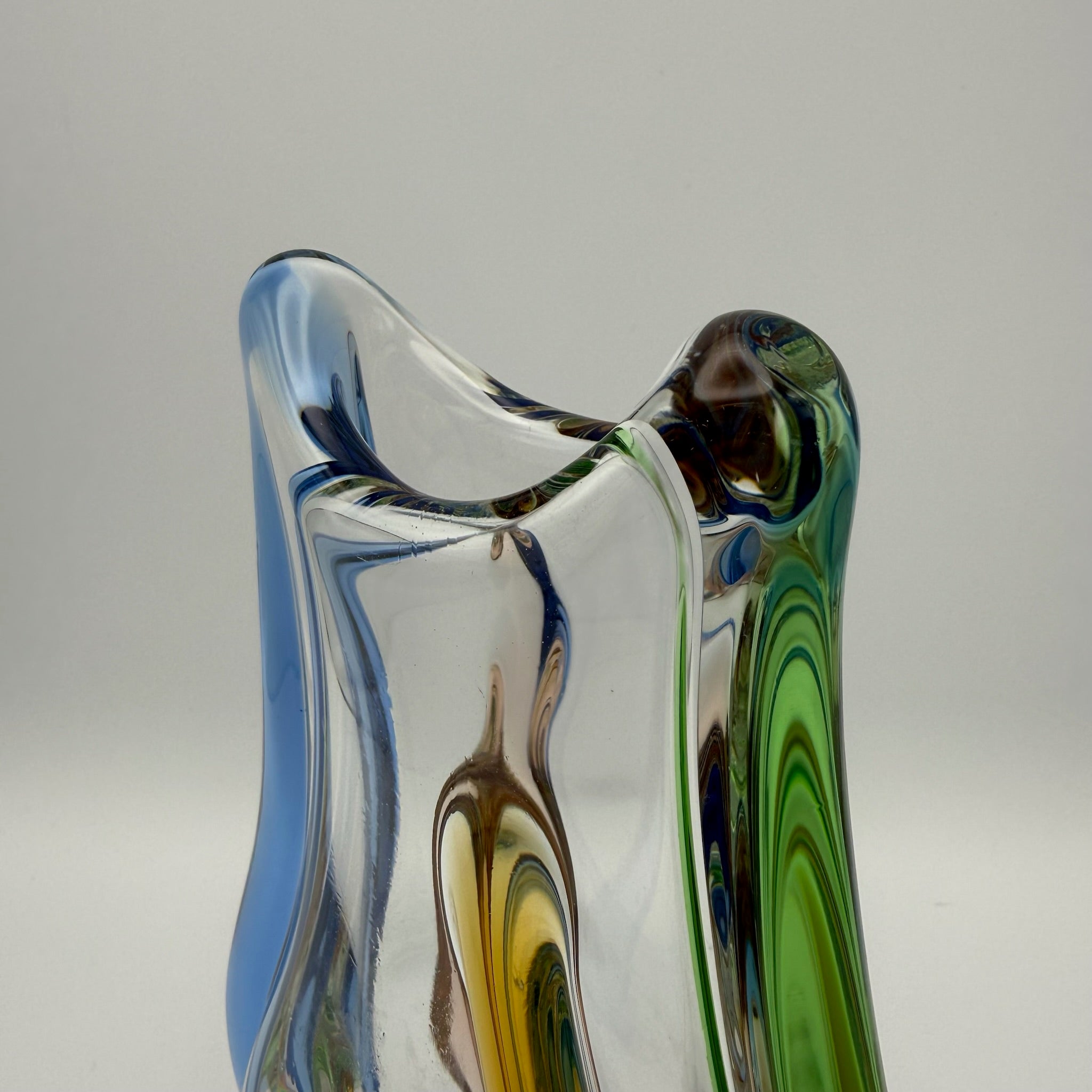 Sklo Union Rhapsody Glas Vase František Zemek Tschechoslowakei 60er Vintage 1143g Sklo Union