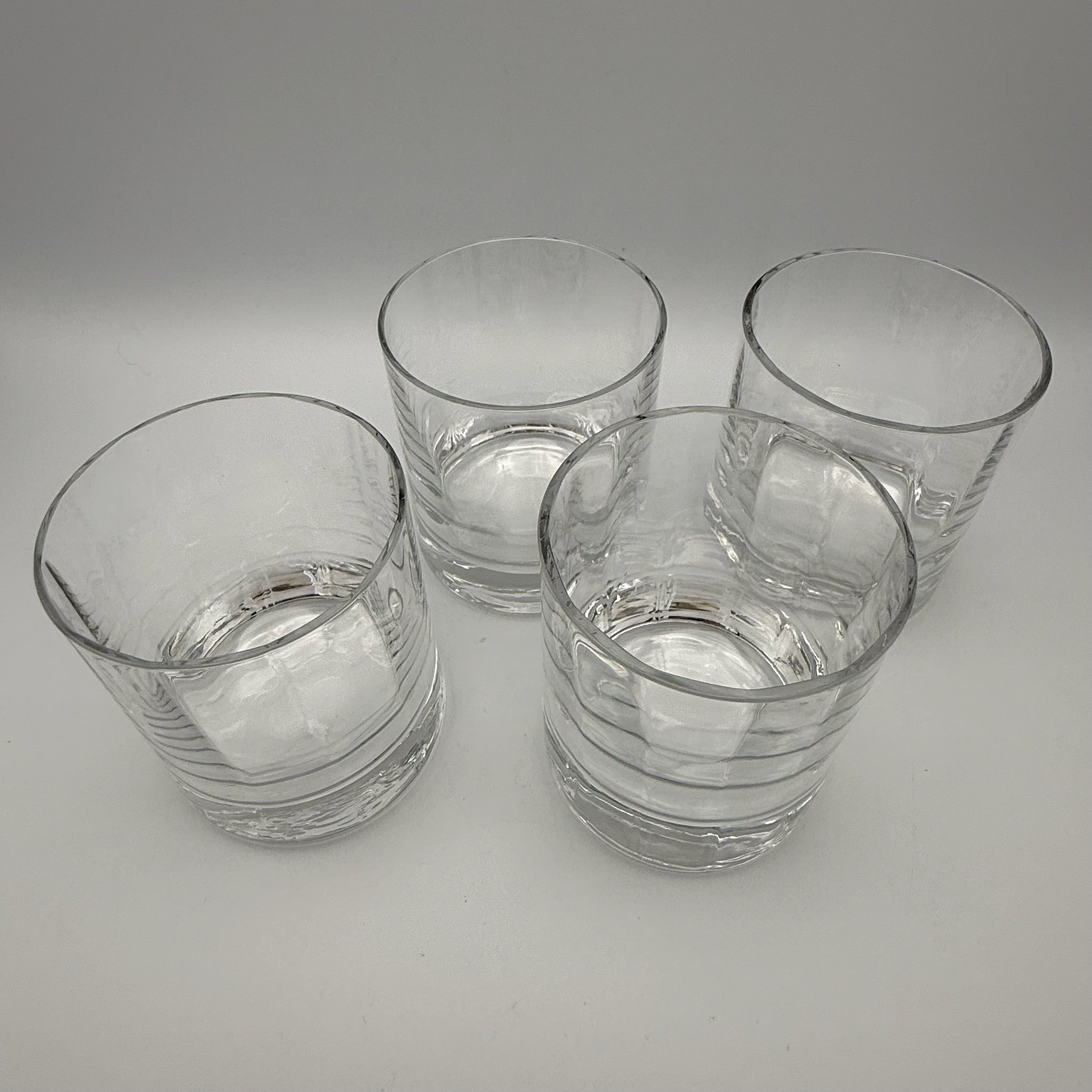 4x Vintage Whiskygläser Set Klar Bleikristall Whiskybecher Tumbler schwer 1544g Showroom Ansbach