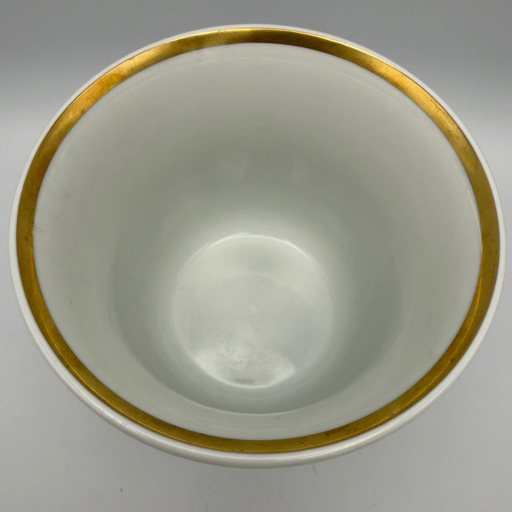 Hutschenreuther Selb Cachepot I Übertopf I Dresden Purpur Rose I Golddekor I Vintage 1950er I 13 cm Hutschenreuther