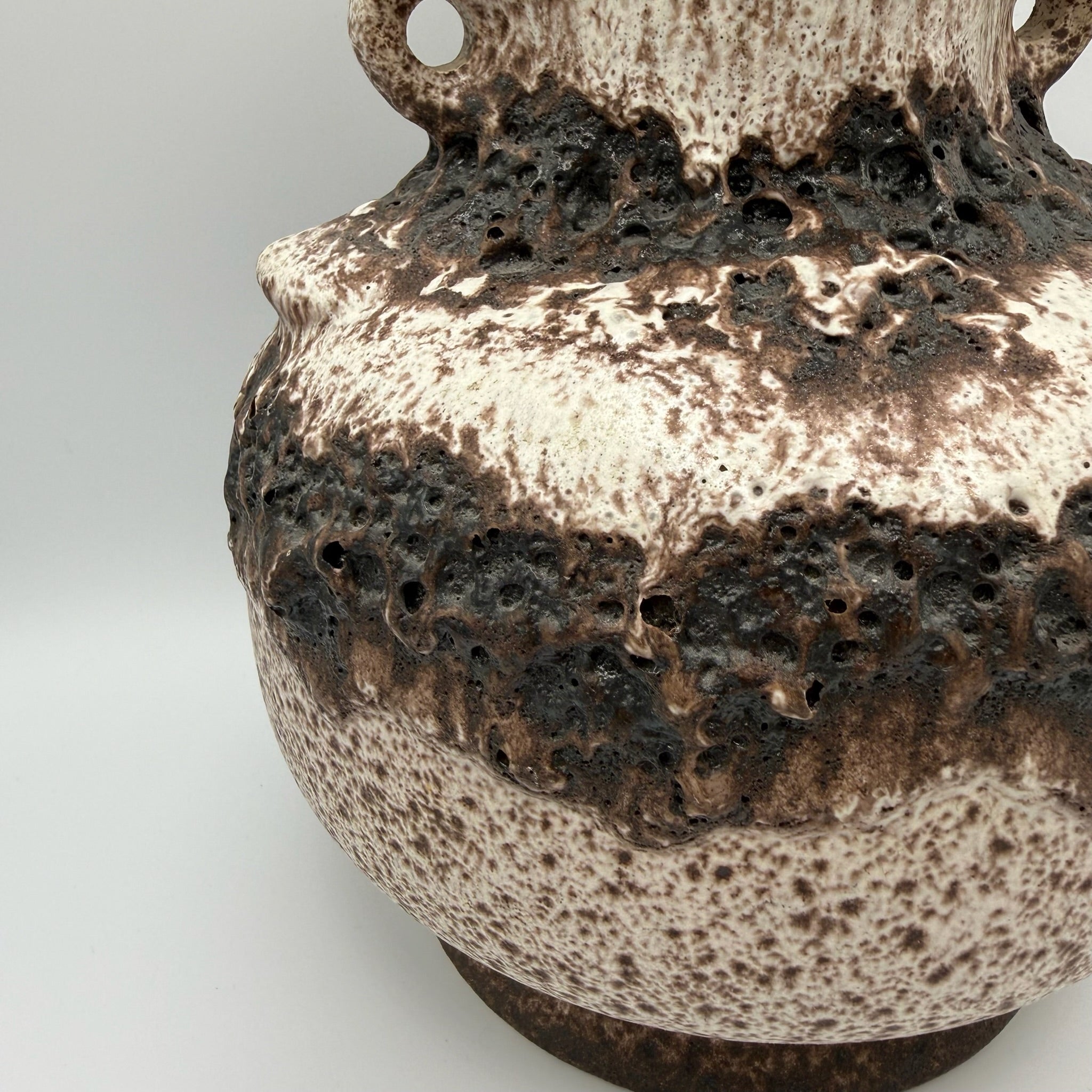 Dümler & Breiden Fat Lava Vase I Modell 123/25 I Henkelvase Brutalist I Beige Braun I 60er 70er I 25 cm Dümler & Breitner