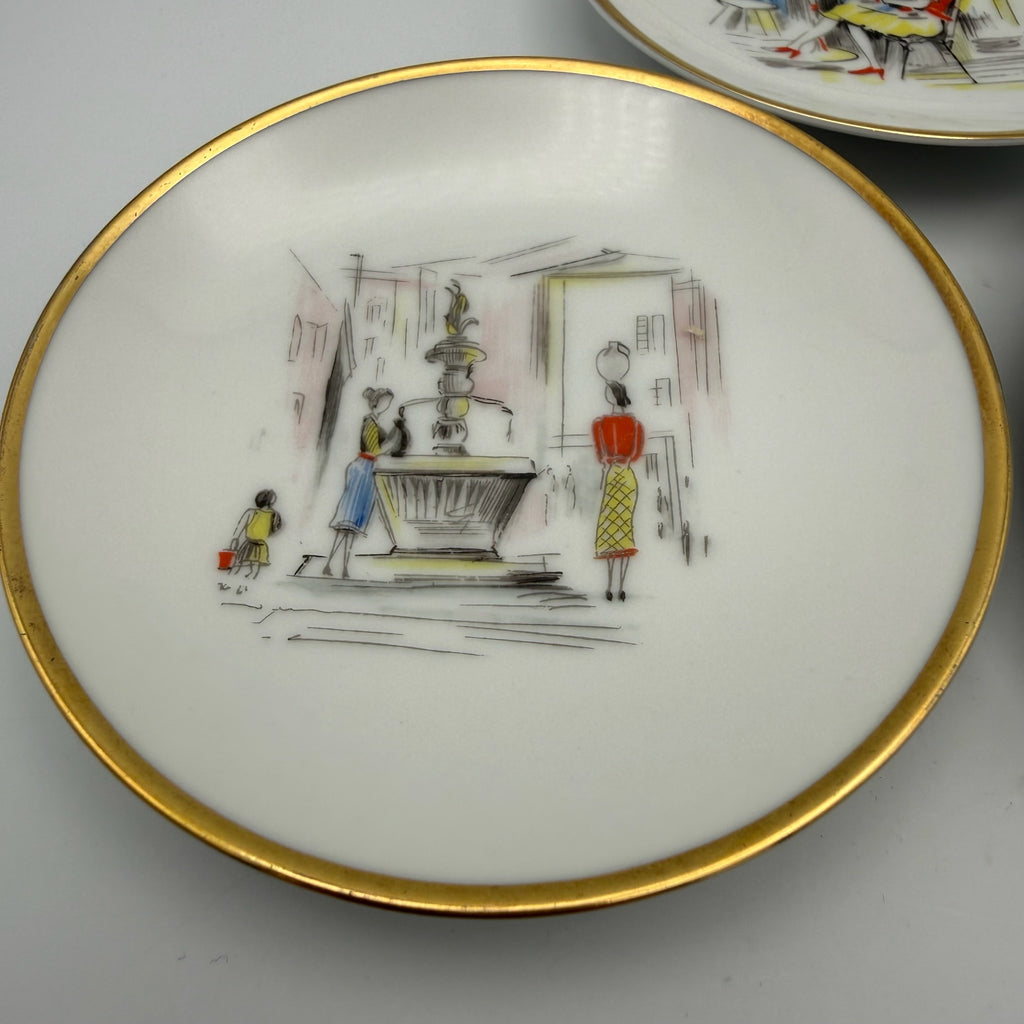 3x Älteste Volkstedt Konfekttellerchen Alt-Volkstedt Hutschenreuther weiß 10cm Showroom Ansbach