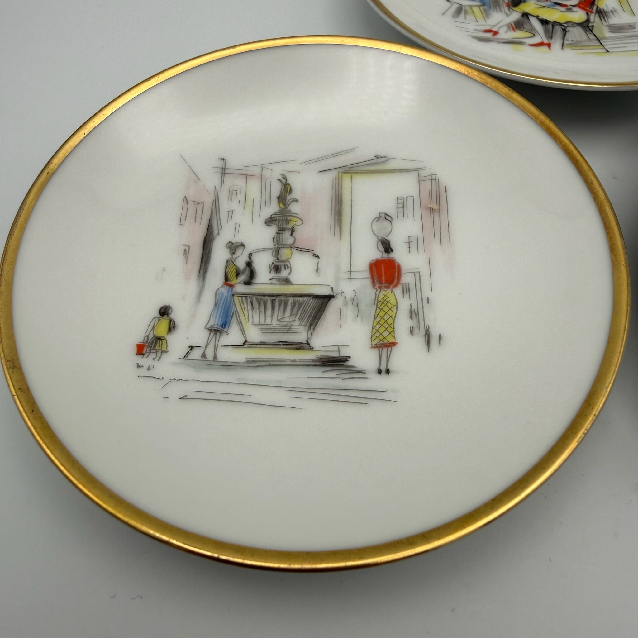 3x Älteste Volkstedt Konfekttellerchen Alt-Volkstedt Hutschenreuther weiß 10cm Showroom Ansbach