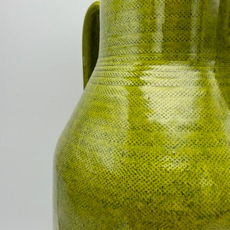 Ikonische Baldelli XL Henkelkanne 1960er I Grüne Mid-Century Keramik Karaffe mit Korken I Italy Modernist Design 31 cm I Top-Zustand Baldelli