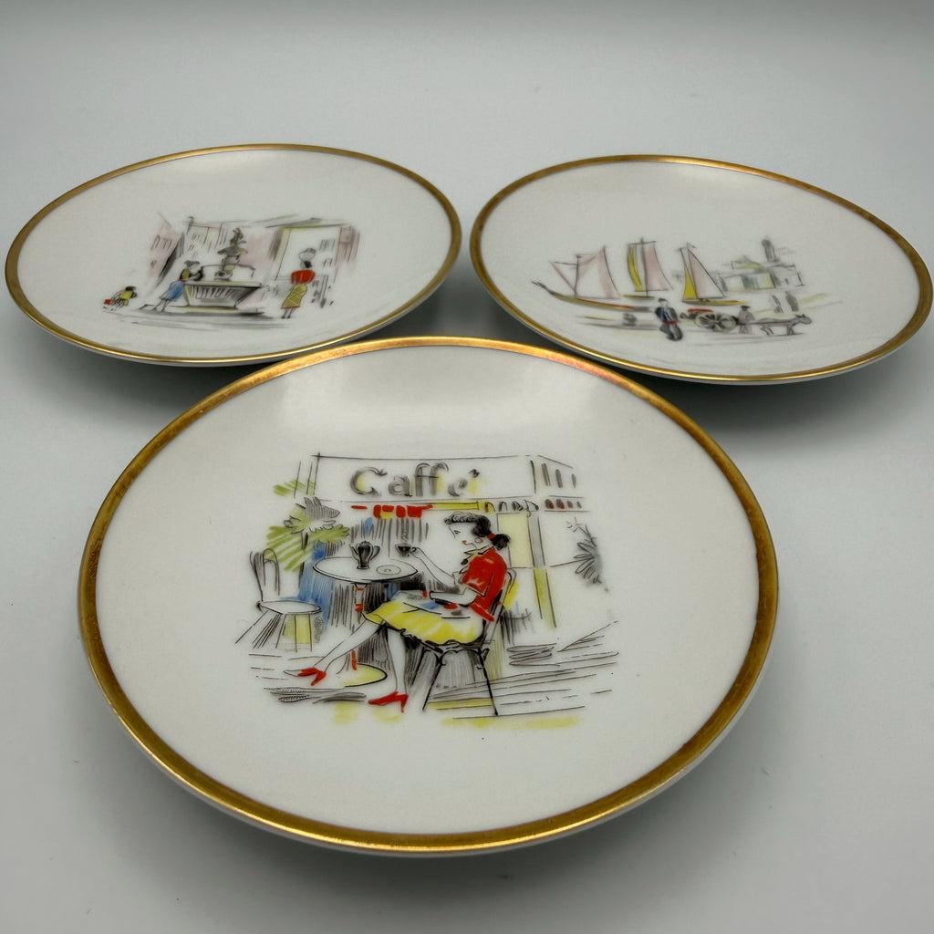 3x Älteste Volkstedt Konfekttellerchen Alt-Volkstedt Hutschenreuther weiß 10cm Showroom Ansbach