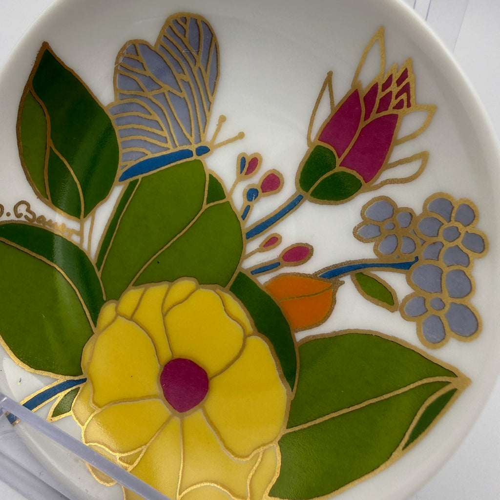 Rosenthal studio-linie Jubiläumsteller 1979/1980 I Design Walter Bauer I Konfektteller Schmetterling Gold I 9,5 cm Rosenthal