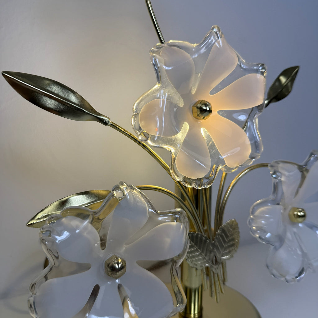 Paul Neuhaus Blüten Tischlampe I Modell 4521-10 I Romantische Florentiner Bouquet Lampe I Chrom & Acryl-Blüten Paul Neuhaus