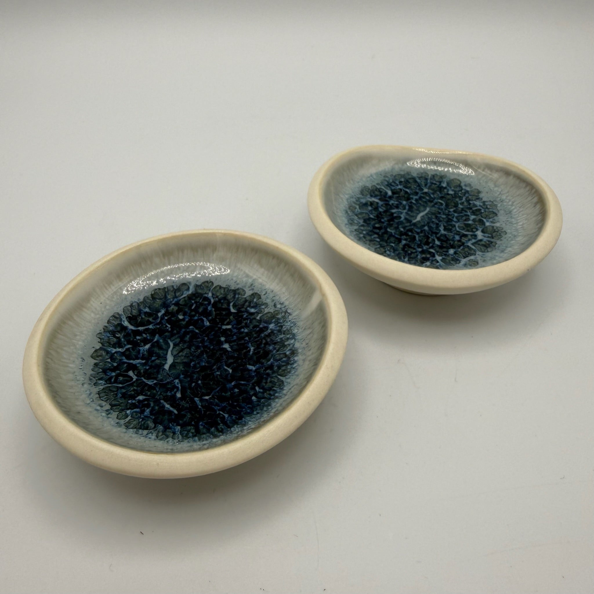 Paar Rosenthal Studio-Linie Schälchen I Serie Struktur I Biskuitporzellan Teilglasiert I 70er 80er I 8,2 cm Rosenthal