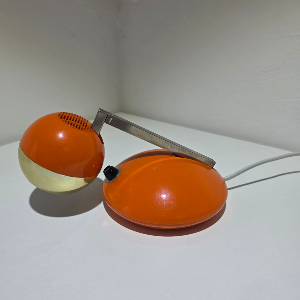 Eichhoff Werke E 3371 Teleskoplampe Orange Space Age Tischlampe 60er 70er Showroom Ansbach