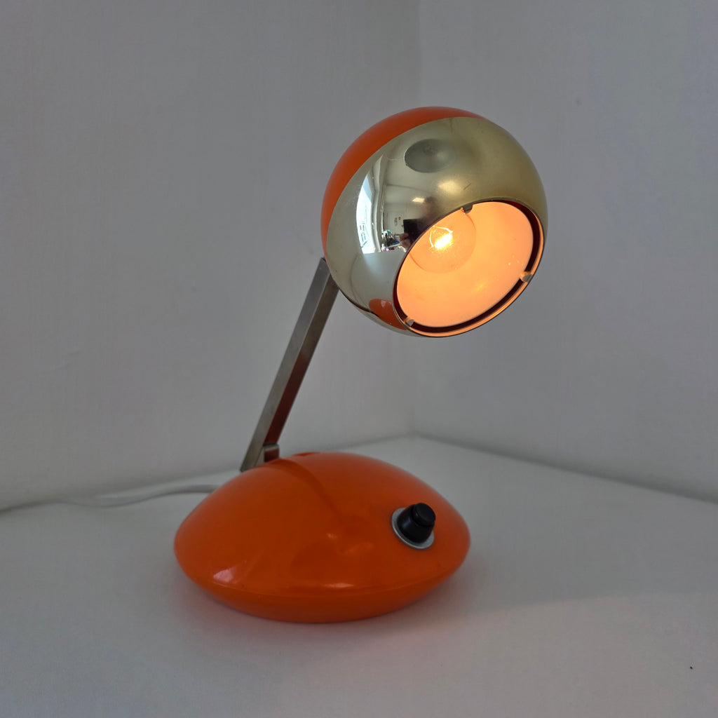 Eichhoff Werke E 3371 Teleskoplampe Orange Space Age Tischlampe 60er 70er Showroom Ansbach