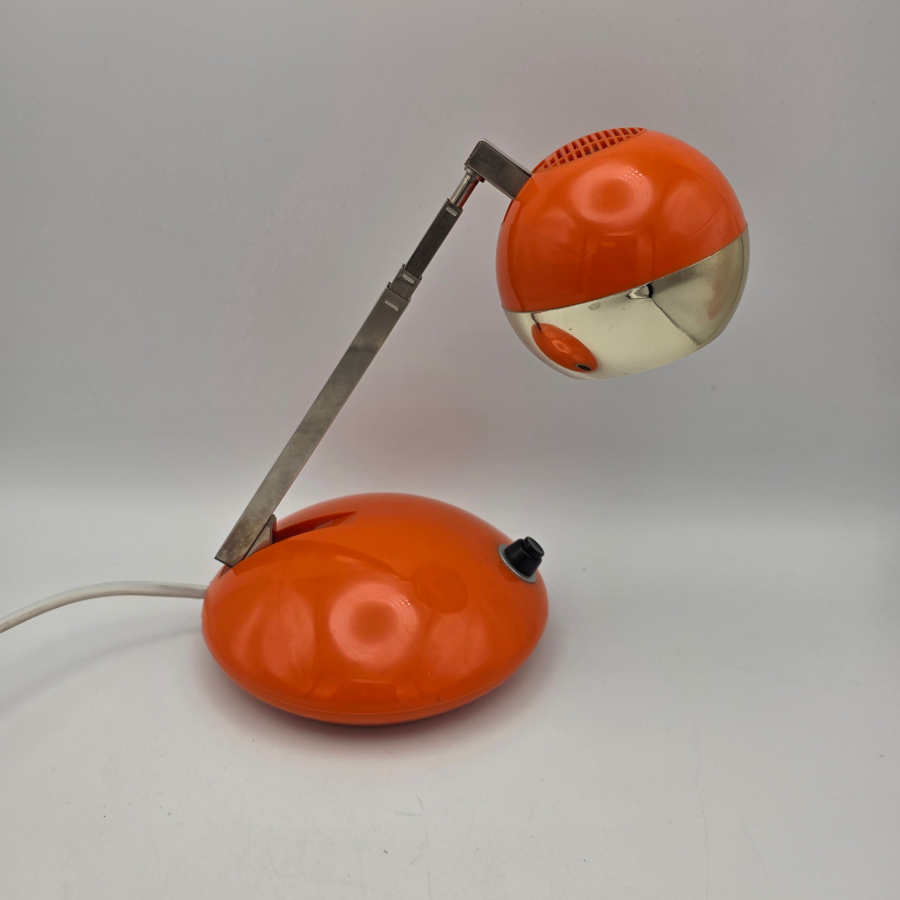 Eichhoff Werke E 3371 Teleskoplampe Orange Space Age Tischlampe 60er 70er Showroom Ansbach