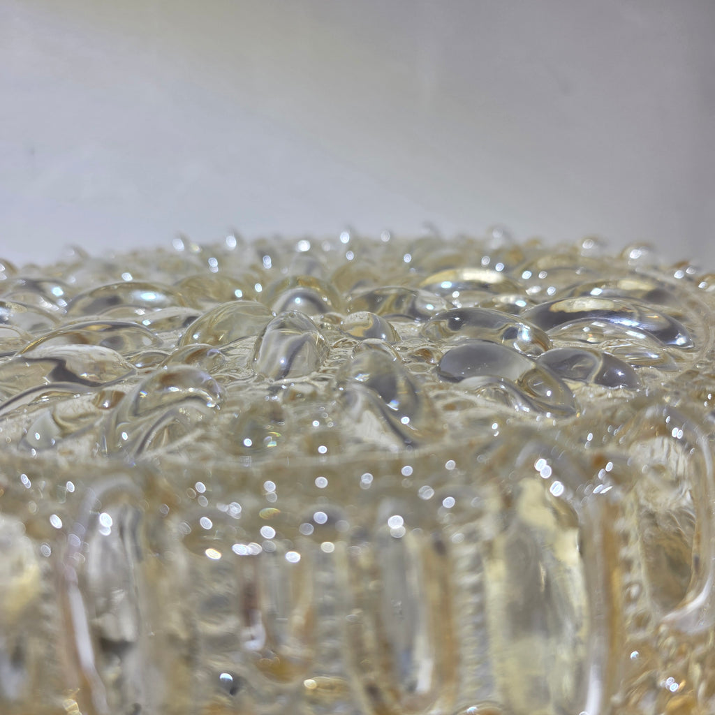 2x Glashütte Limburg 665 Deckenleuchte Wandleuchte Bubble Glas 70er E27 Vintage Showroom Ansbach