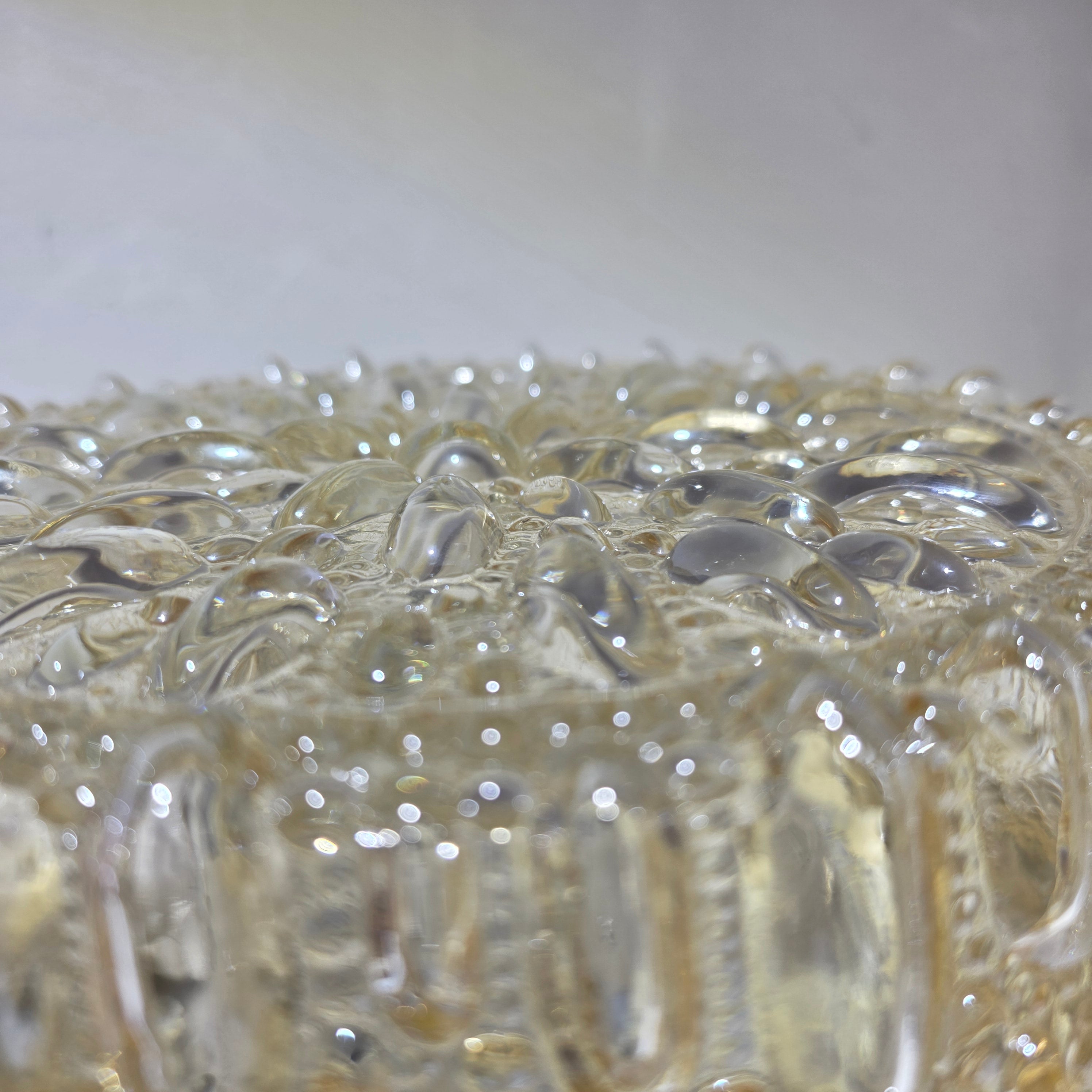2x Glashütte Limburg 665 Deckenleuchte Wandleuchte Bubble Glas 70er E27 Vintage Showroom Ansbach