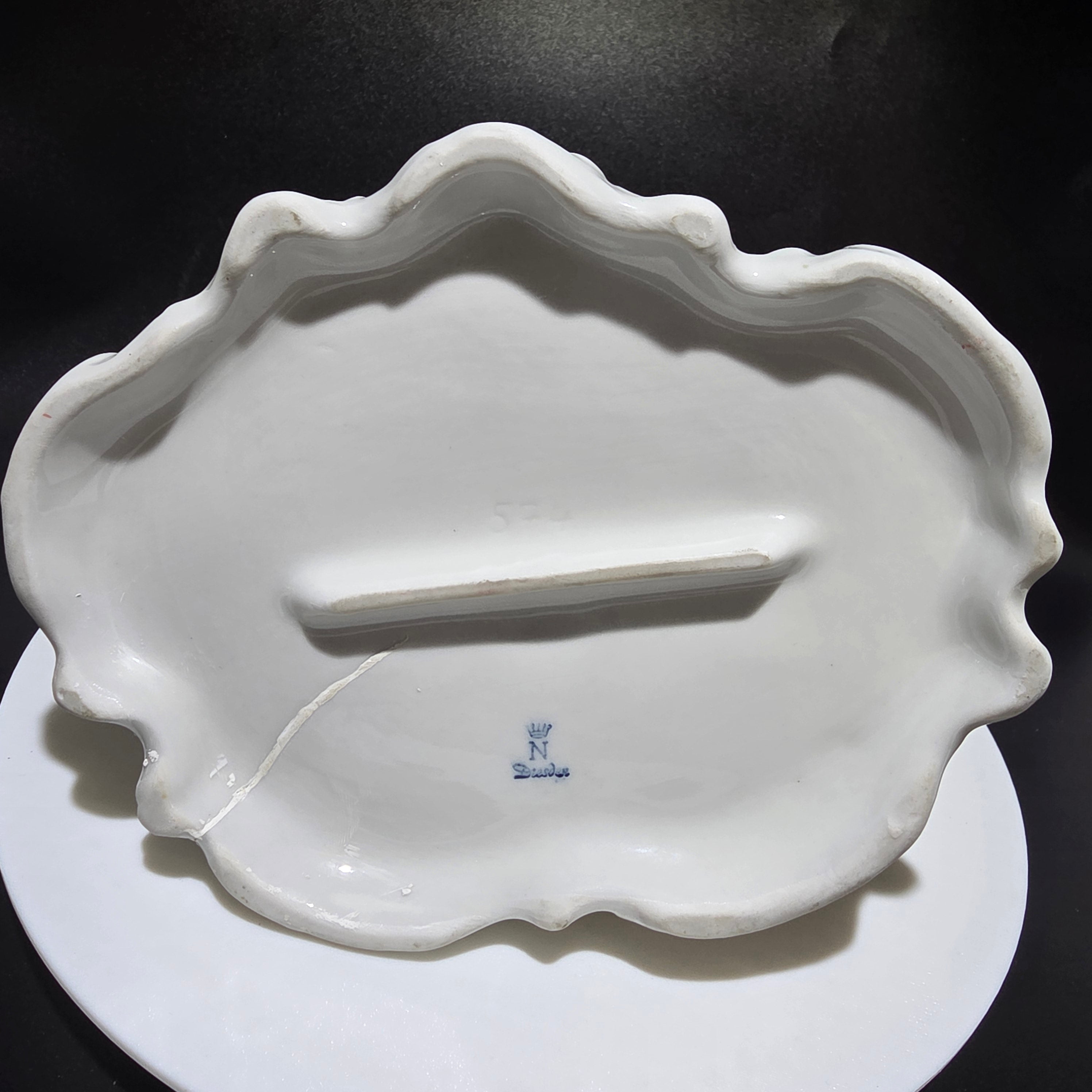 Große Dresdner Spitzenporzellan Figurengruppe Rokoko Paar mit Laute Porzellanfigur 21 cm Showroom Ansbach