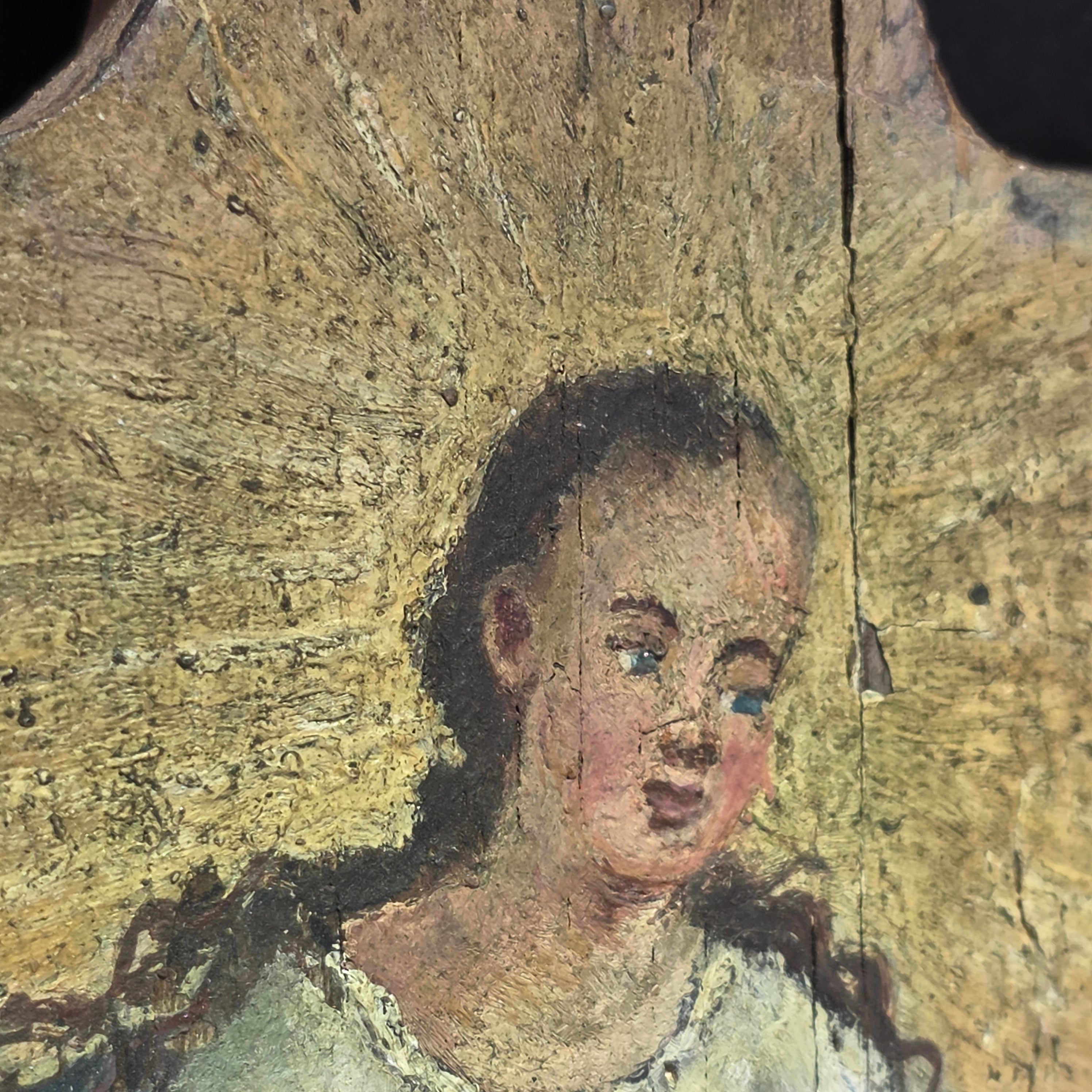 Antikes Ex Voto Paar 1843 Handgemalt Marienverehrung Votivbilder Bayern Showroom Ansbach