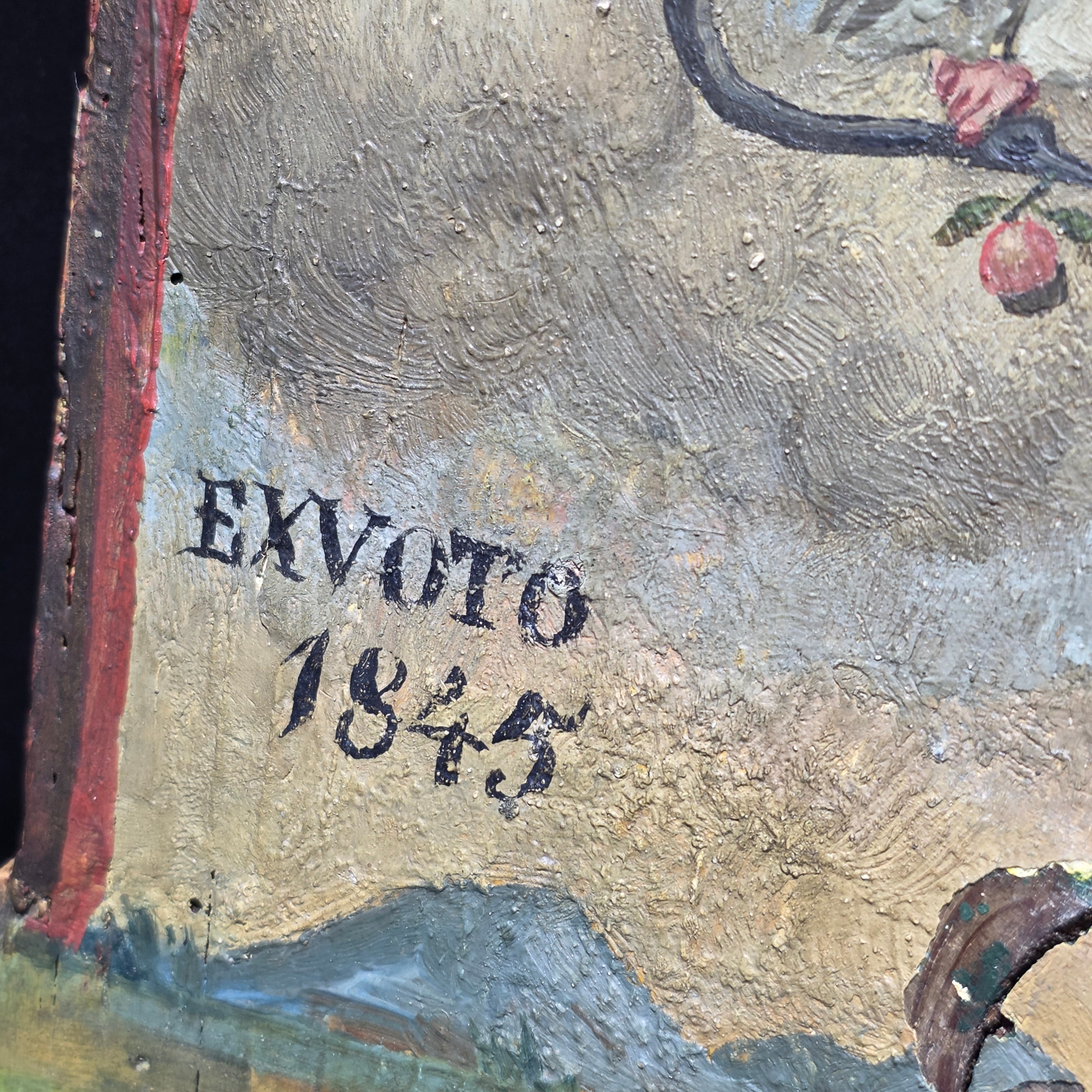 Antikes Ex Voto Paar 1843 Handgemalt Marienverehrung Votivbilder Bayern Showroom Ansbach