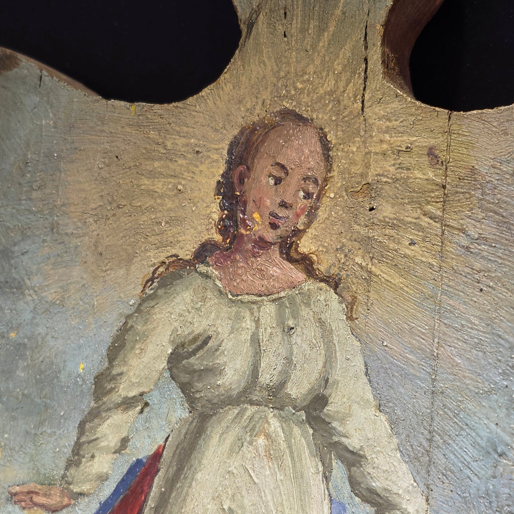 Antikes Ex Voto Paar 1843 Handgemalt Marienverehrung Votivbilder Bayern Showroom Ansbach