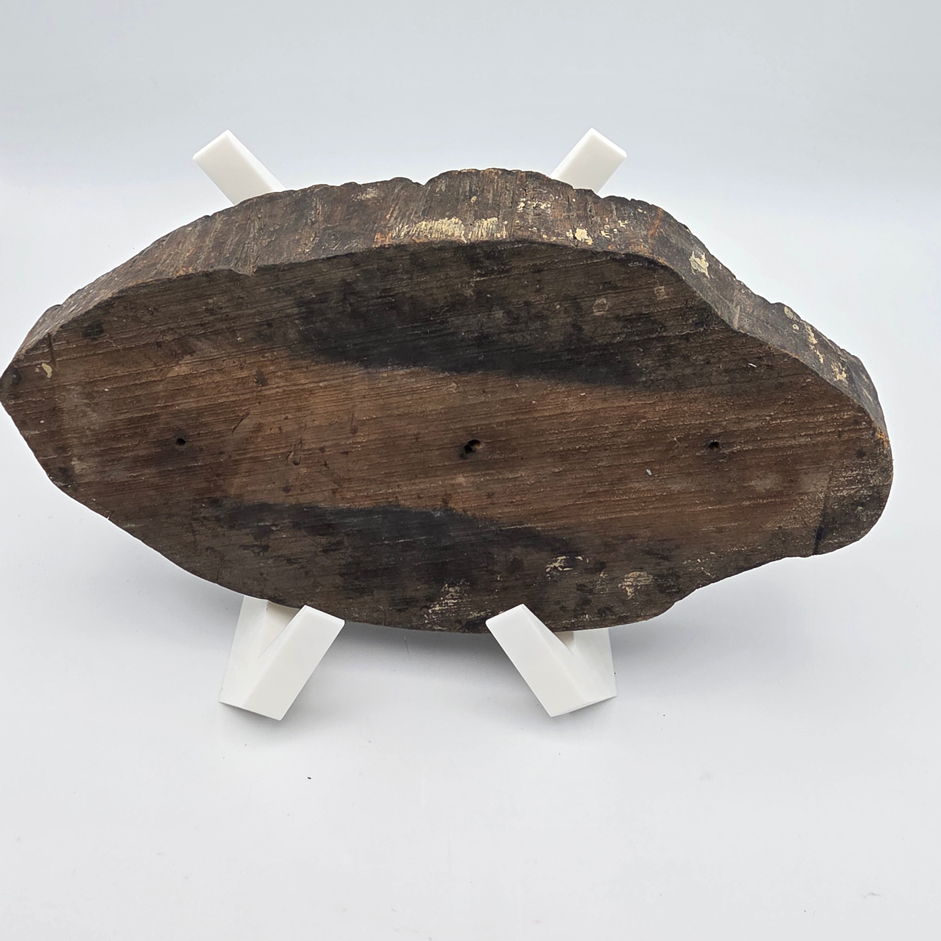 Antikes handgeschnitztes Druckmodel Blumenstrauß I wohl um 1800 I Holz Druckplatte Volkskunst Showroom Ansbach