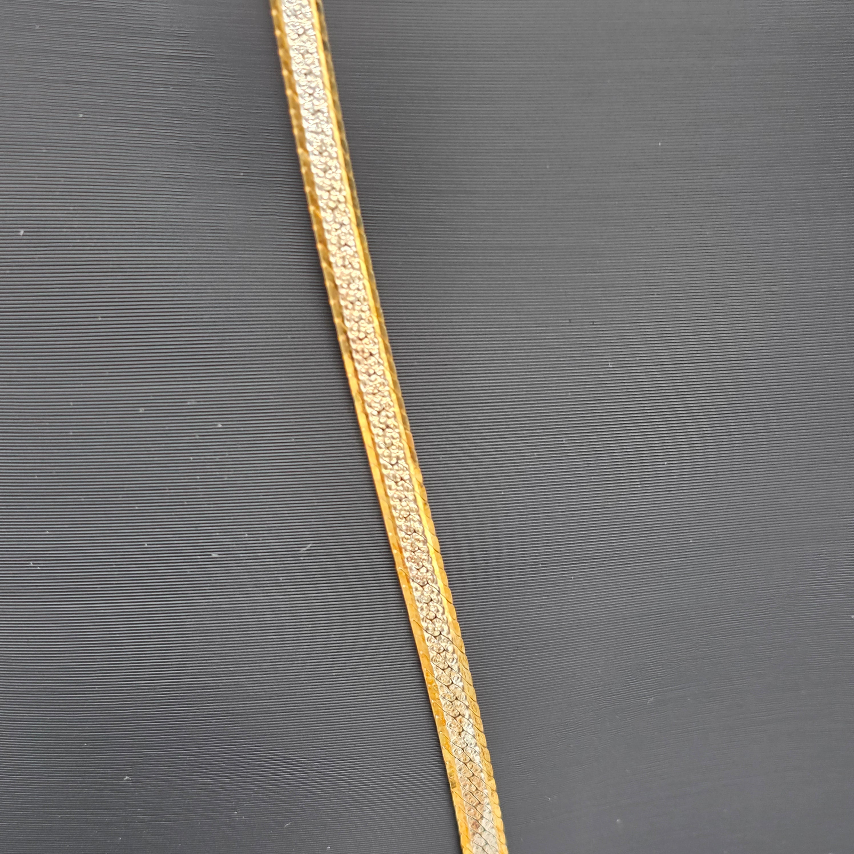 Vintage 925 Silber vergoldet Schmuckset Kette Armband Herringbone 10,58g Showroom Ansbach