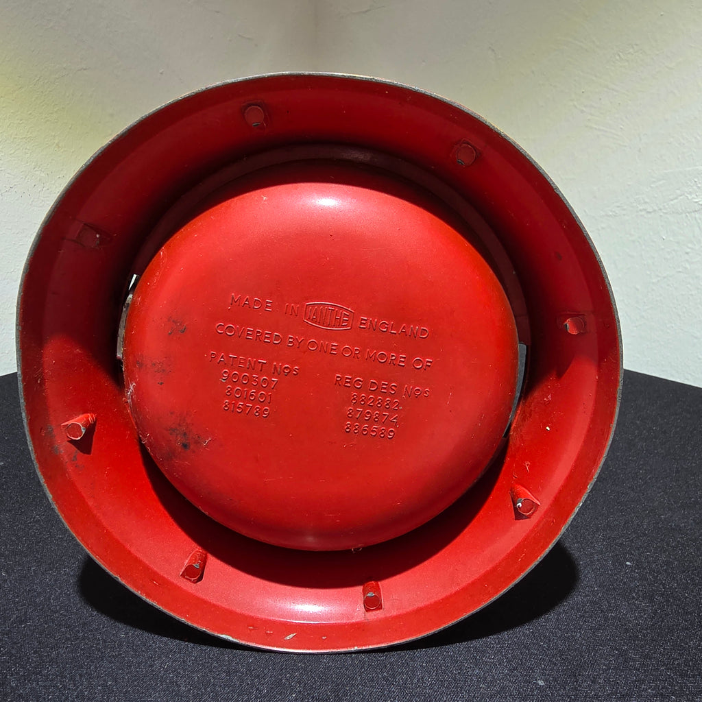 Vintage VINTHE Standaschenbecher England 1950er 1960er Mid Century Chrom Rot Showroom Ansbach