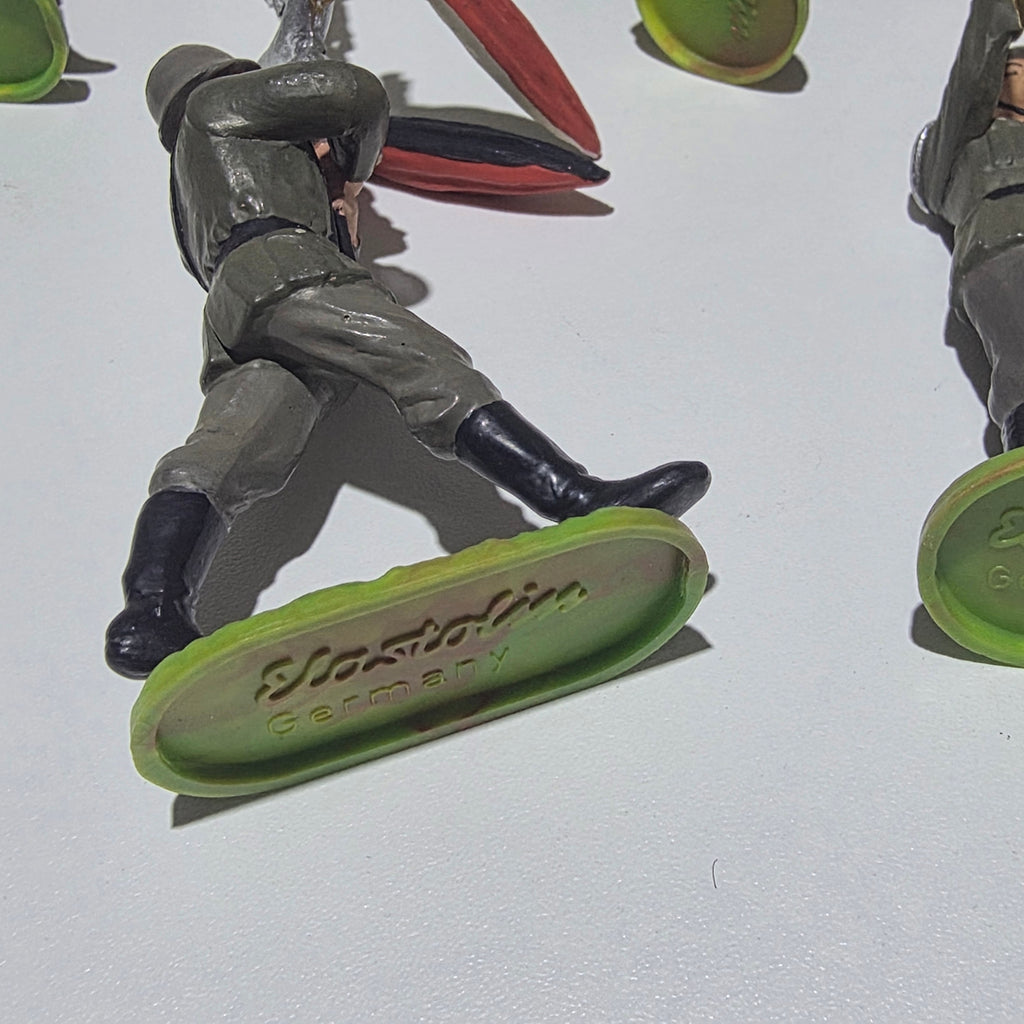 Elastolin Germany Militärkapelle – 14 Figuren – Musikzug mit Schellenbaum und Stabführer Showroom Ansbach