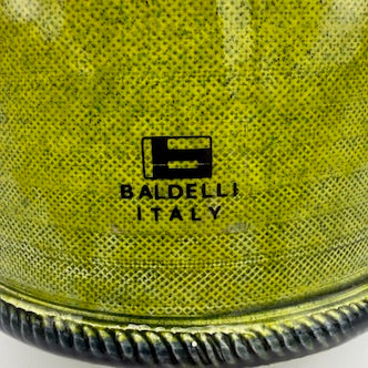 Ikonische Baldelli XL Henkelkanne 1960er I Grüne Mid-Century Keramik Karaffe mit Korken I Italy Modernist Design 31 cm I Top-Zustand Baldelli