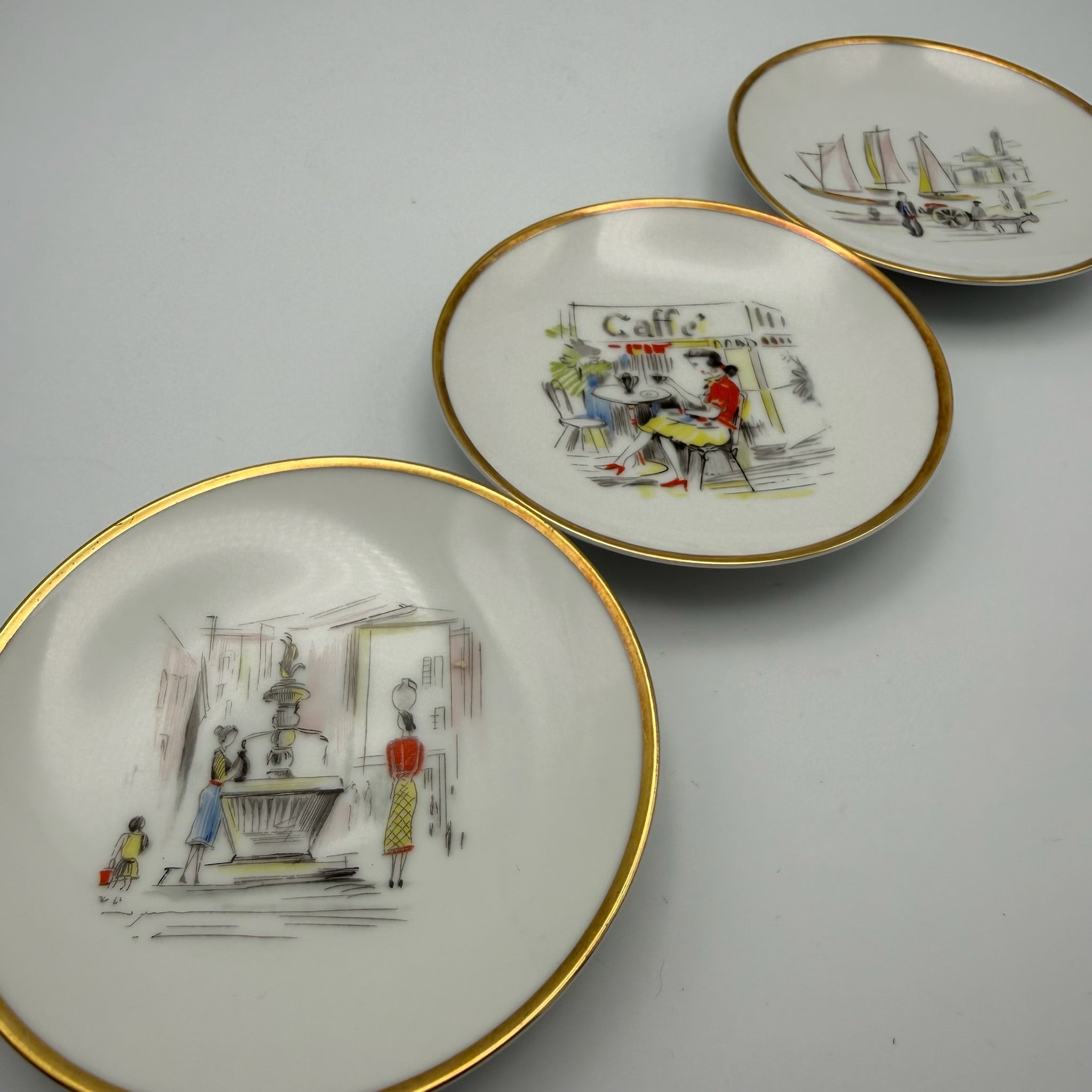 3x Älteste Volkstedt Konfekttellerchen Alt-Volkstedt Hutschenreuther weiß 10cm Showroom Ansbach