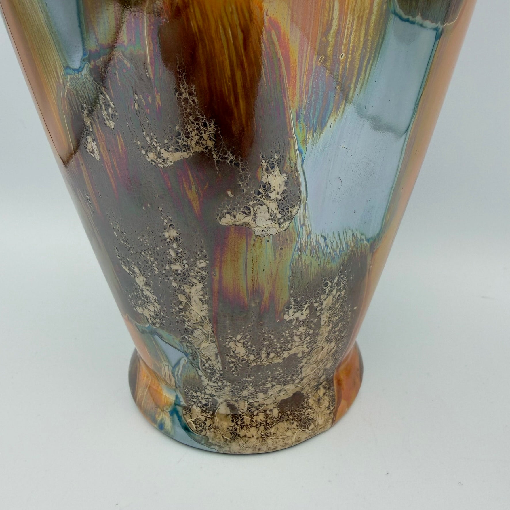 Scheurich Fat Lava Prunkvase 236-26 I Iridisierend Metallic I Space Age 1970er I West Germany Keramik I 26 cm Scheurich