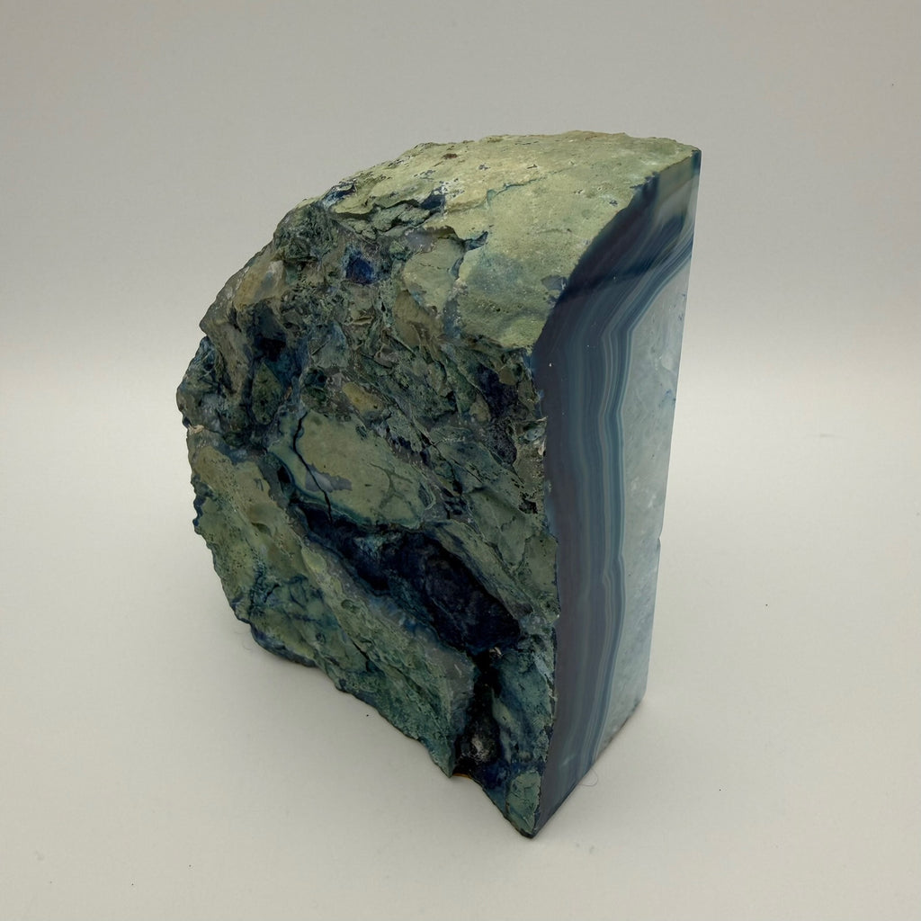 Große Achat Geode I Amethyst Kristall Zentrum I Poliertes Paar I Naturobjekt I 1 kg Showroom Ansbach