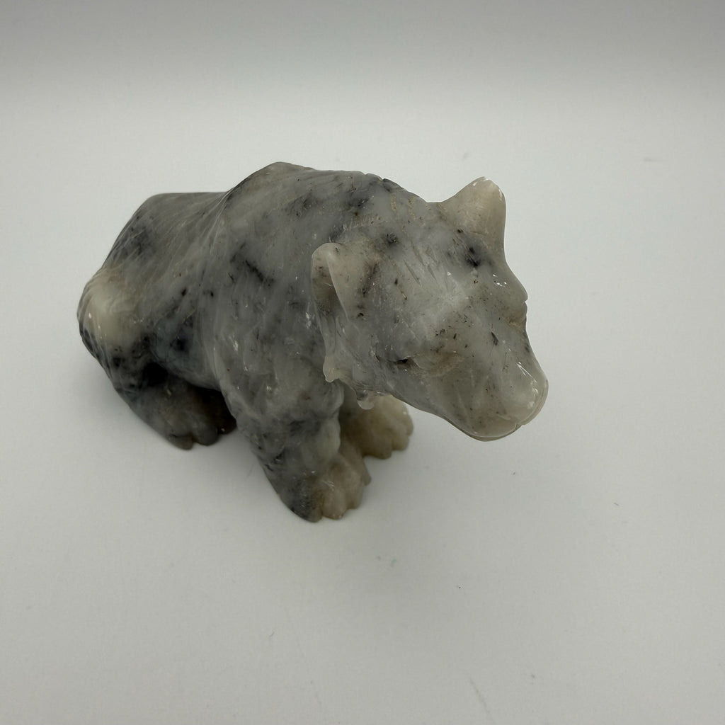 Antike Inuit Speckstein Figur I Bär I Kanada Eskimo Kunst I Handarbeit I 10 cm Showroom Ansbach