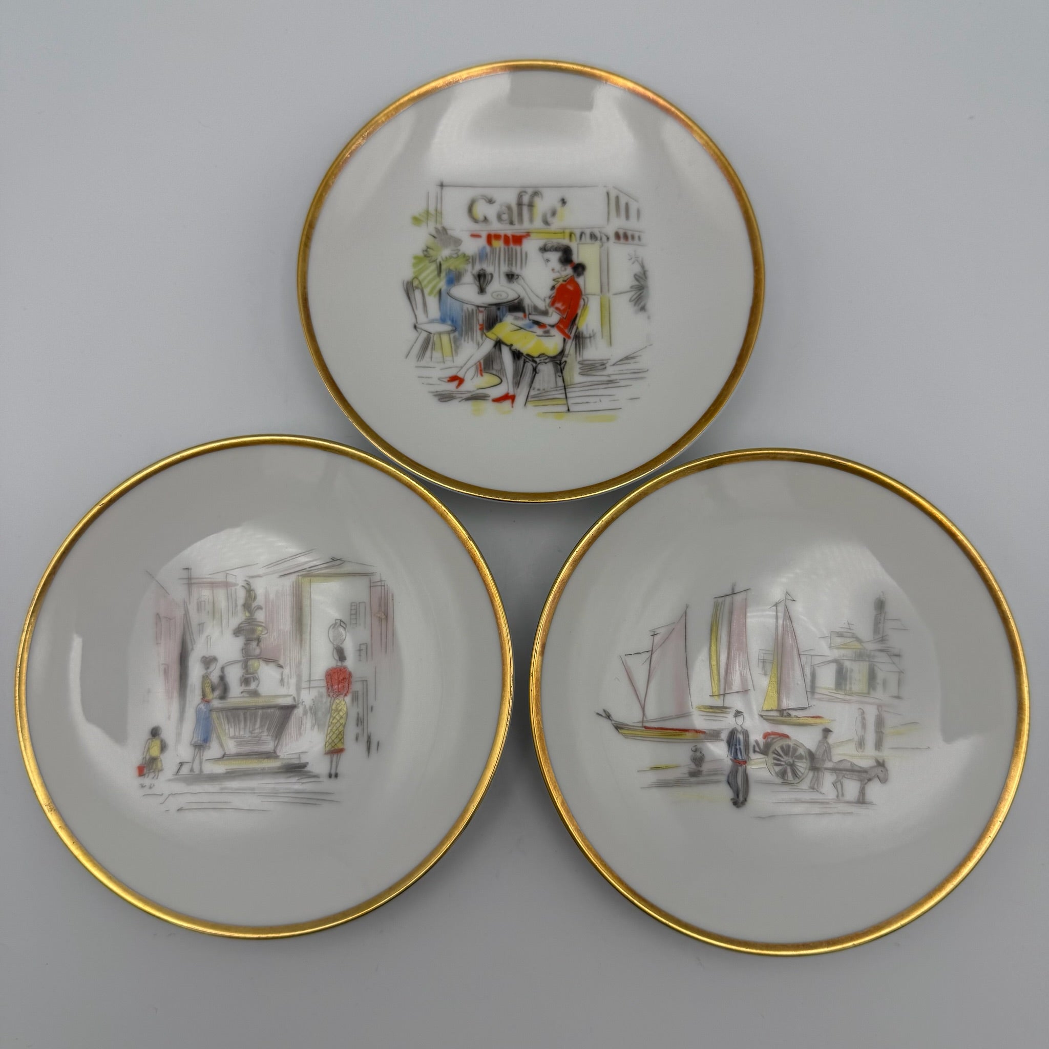 3x Älteste Volkstedt Konfekttellerchen Alt-Volkstedt Hutschenreuther weiß 10cm Showroom Ansbach