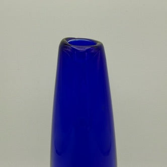 Sven Palmqvist für Orrefors Kunstglas Vase I Kobaltblau Sommerso Keulenvase Schweden 1950er I Skandinavisches Design 21,5 cm Orrefors