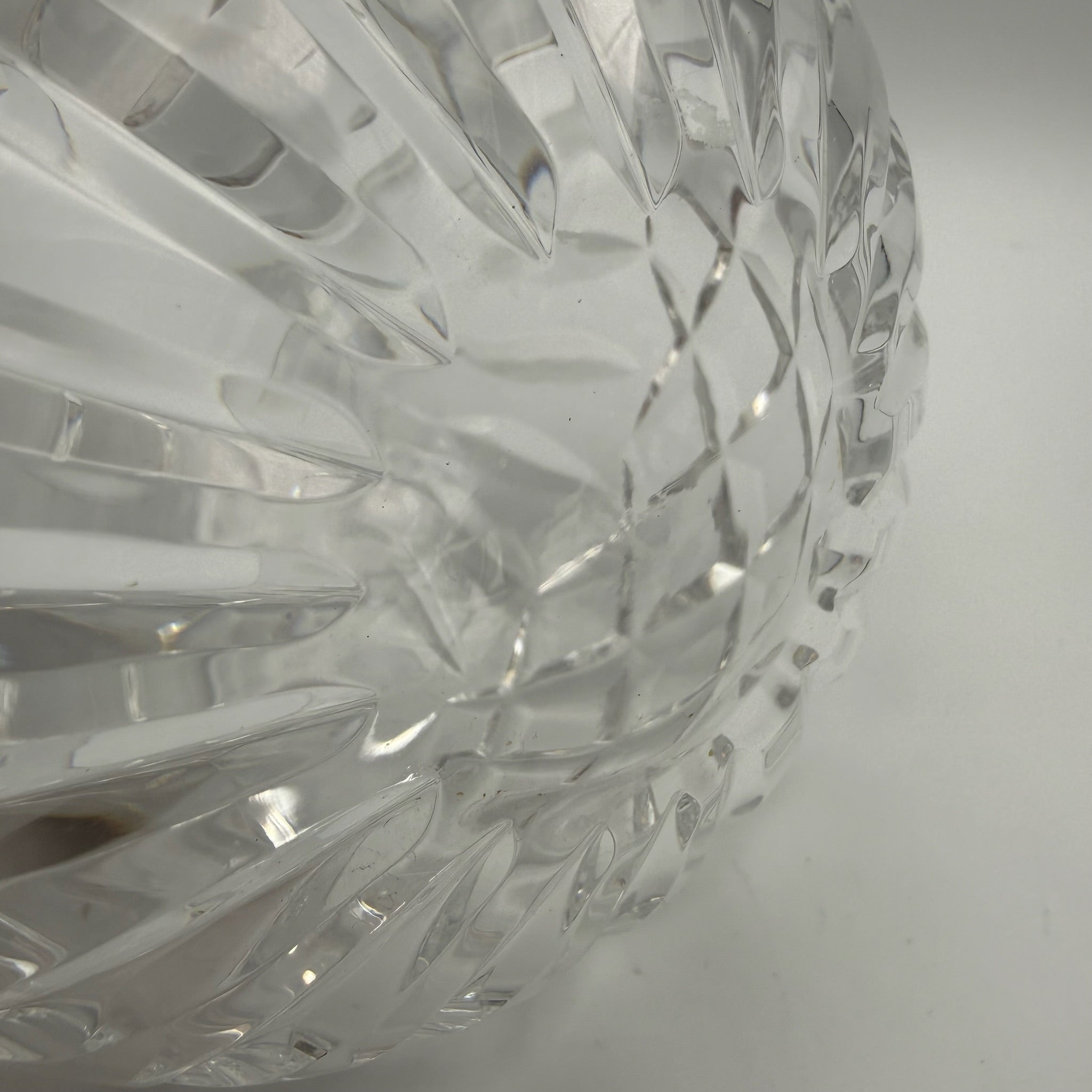 Vintage Kristall Vase I Kugelform I Waffelschliff I Kristallglas I Schwer I 9,5 cm Showroom Ansbach