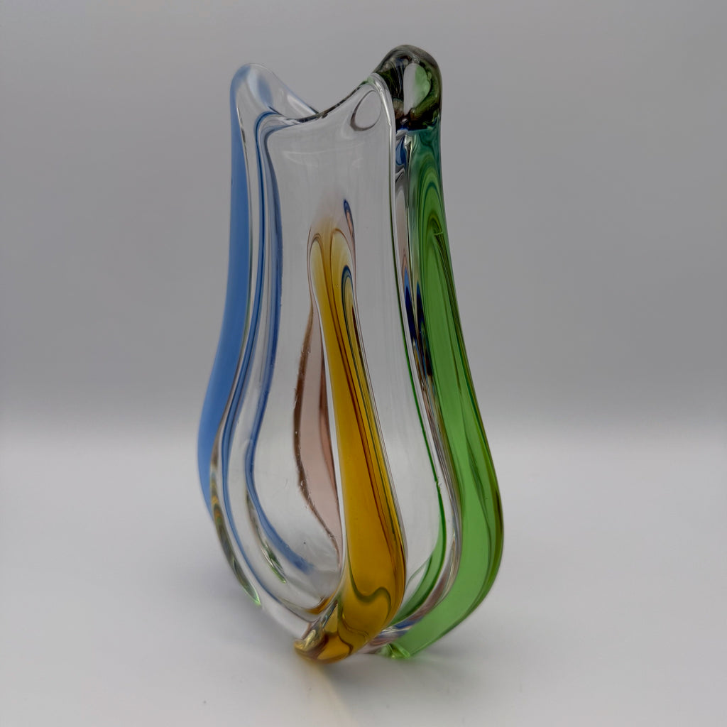 Sklo Union Rhapsody Glas Vase František Zemek Tschechoslowakei 60er Vintage 1143g Sklo Union
