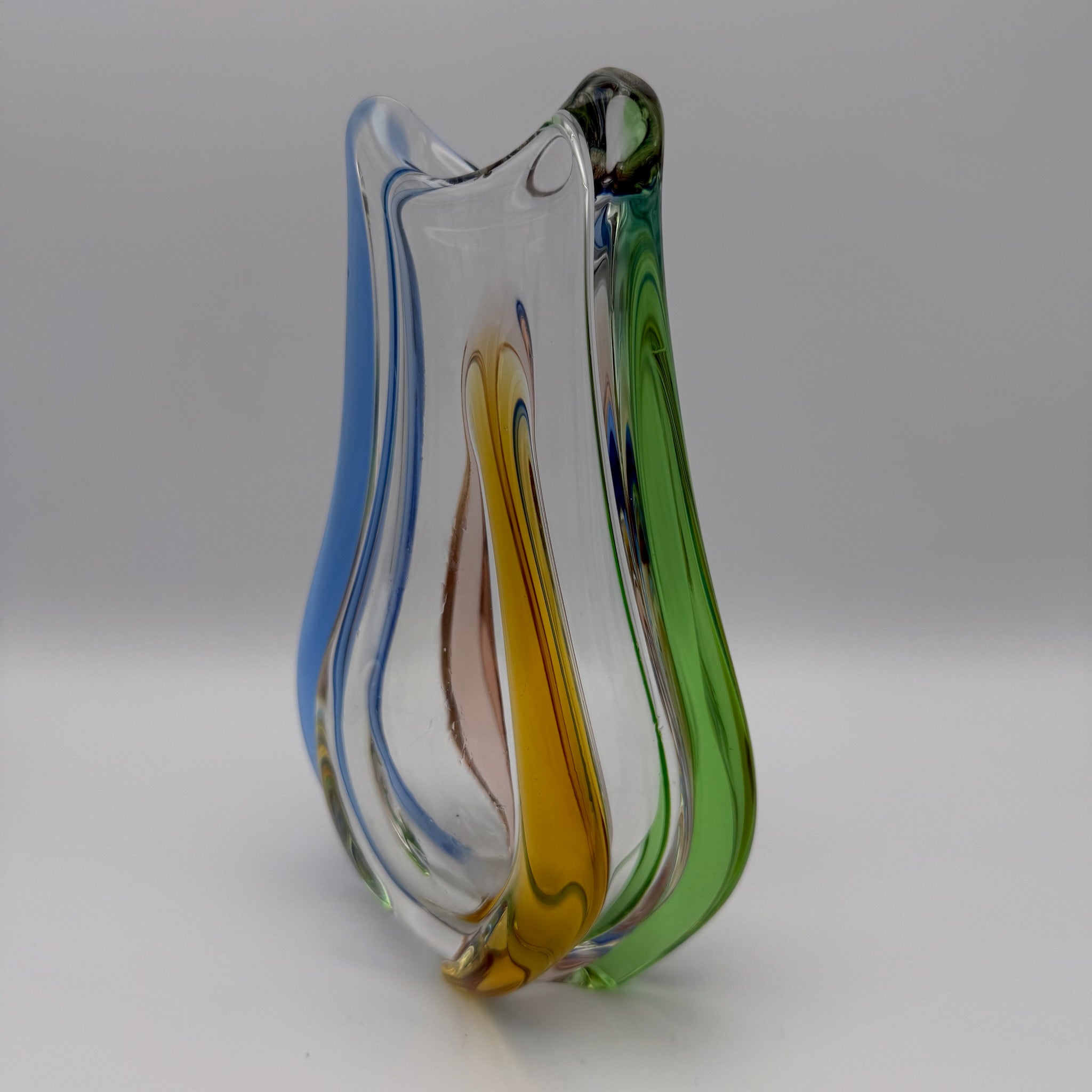 Sklo Union Rhapsody Glas Vase František Zemek Tschechoslowakei 60er Vintage 1143g Sklo Union