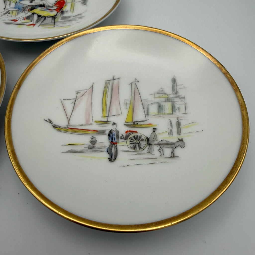 3x Älteste Volkstedt Konfekttellerchen Alt-Volkstedt Hutschenreuther weiß 10cm Showroom Ansbach