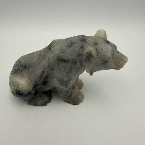 Antike Inuit Speckstein Figur I Bär I Kanada Eskimo Kunst I Handarbeit I 10 cm Showroom Ansbach