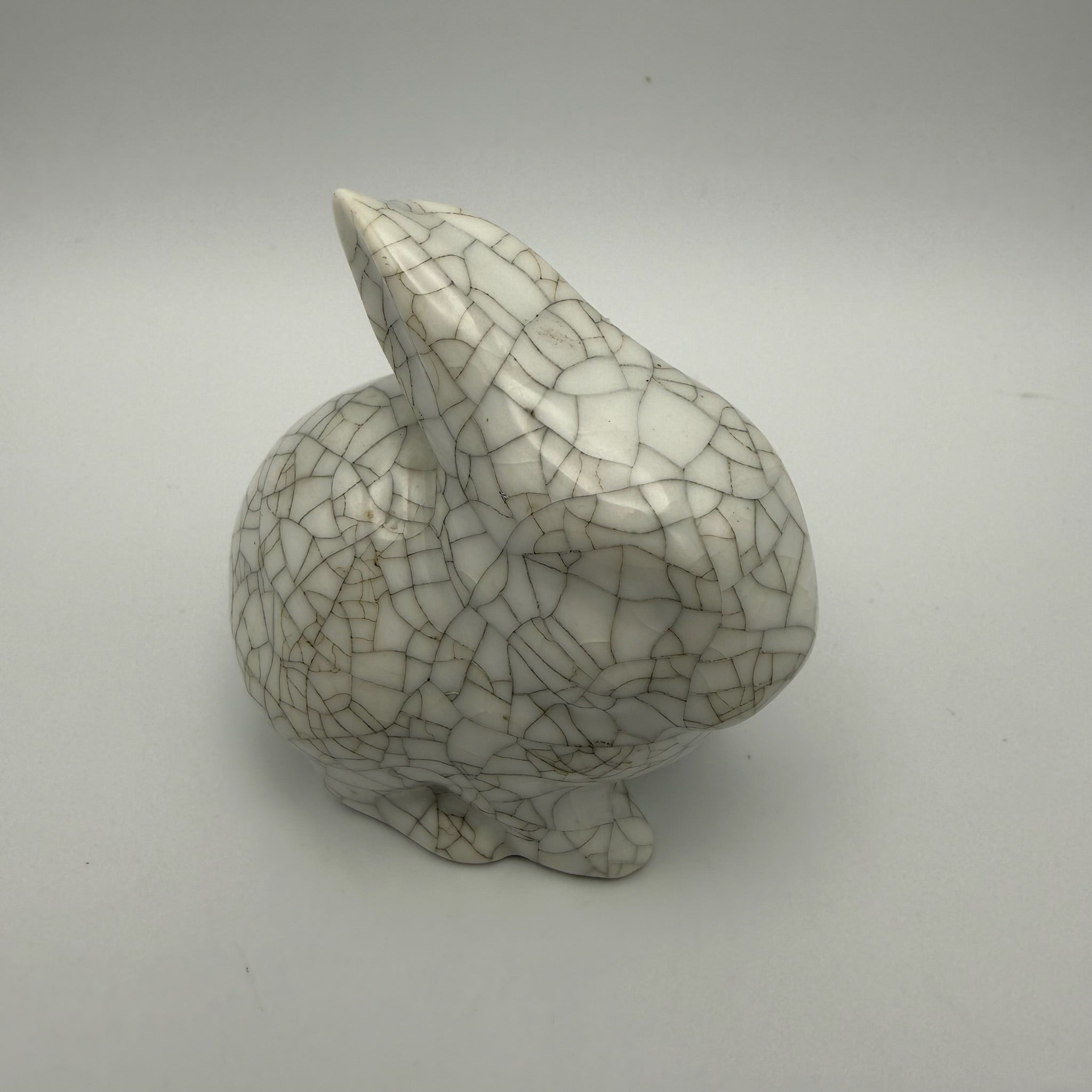 Lichte VEB Porzellan Hase I DDR Design I Walter Bosse Stil I Craquelé I Signiert I 7 cm Lichte VEB