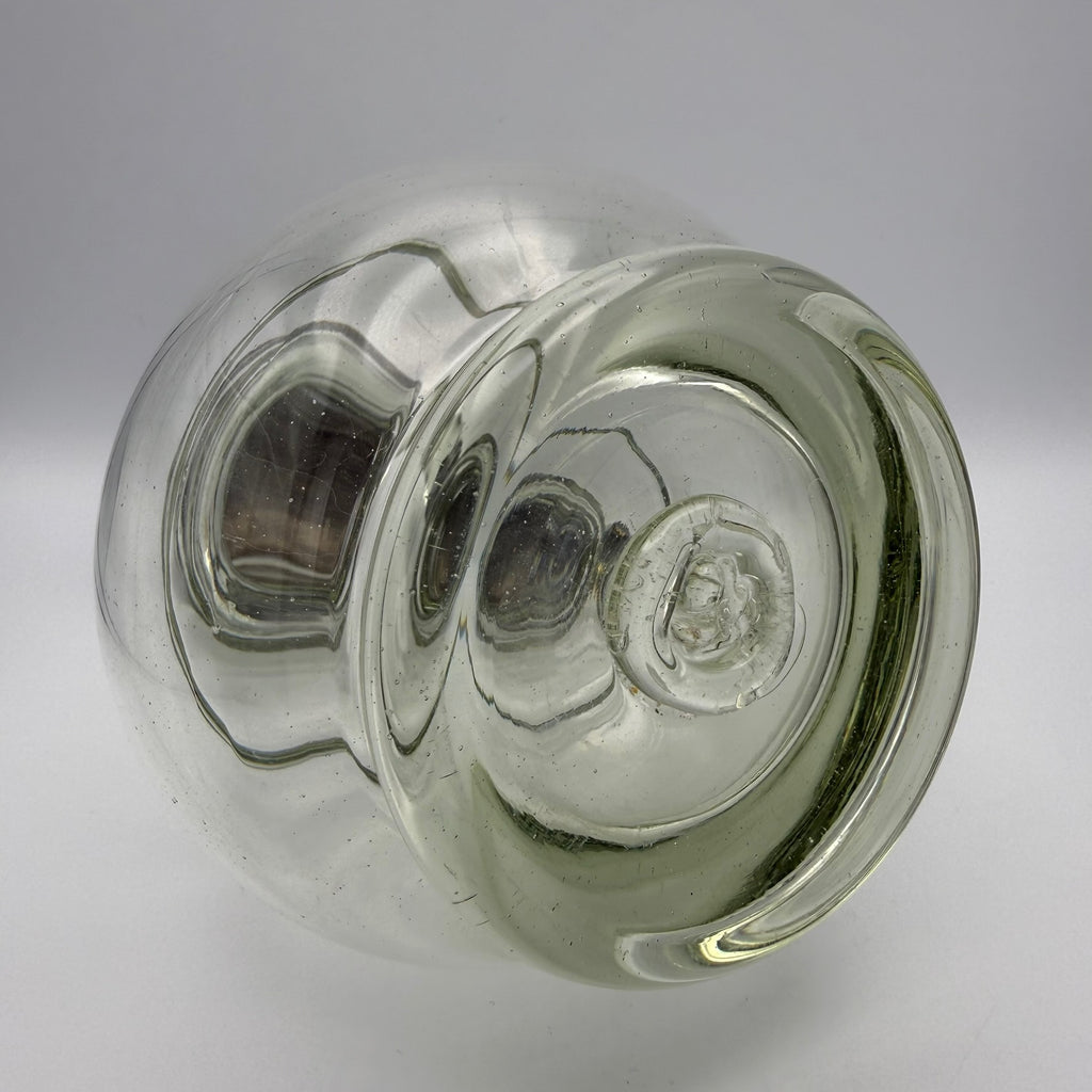 Antikes Waldglas Wein Krug I Zinndeckel I Mundgeblasen Abriss I Historismus um 1900 I 25 cm Showroom Ansbach