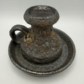 Jopeko Brutalist Keramik Kerzenständer I Kammerleuchter Fat Lava 1970er I West Germany Vintage I 13,5 cm Jopeko