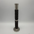 BMF Brutalist Solitär Vase I Rinden Struktur & Patina I Comet Stil 1970er I Space Age Metall Kunst I 22 cm BMF