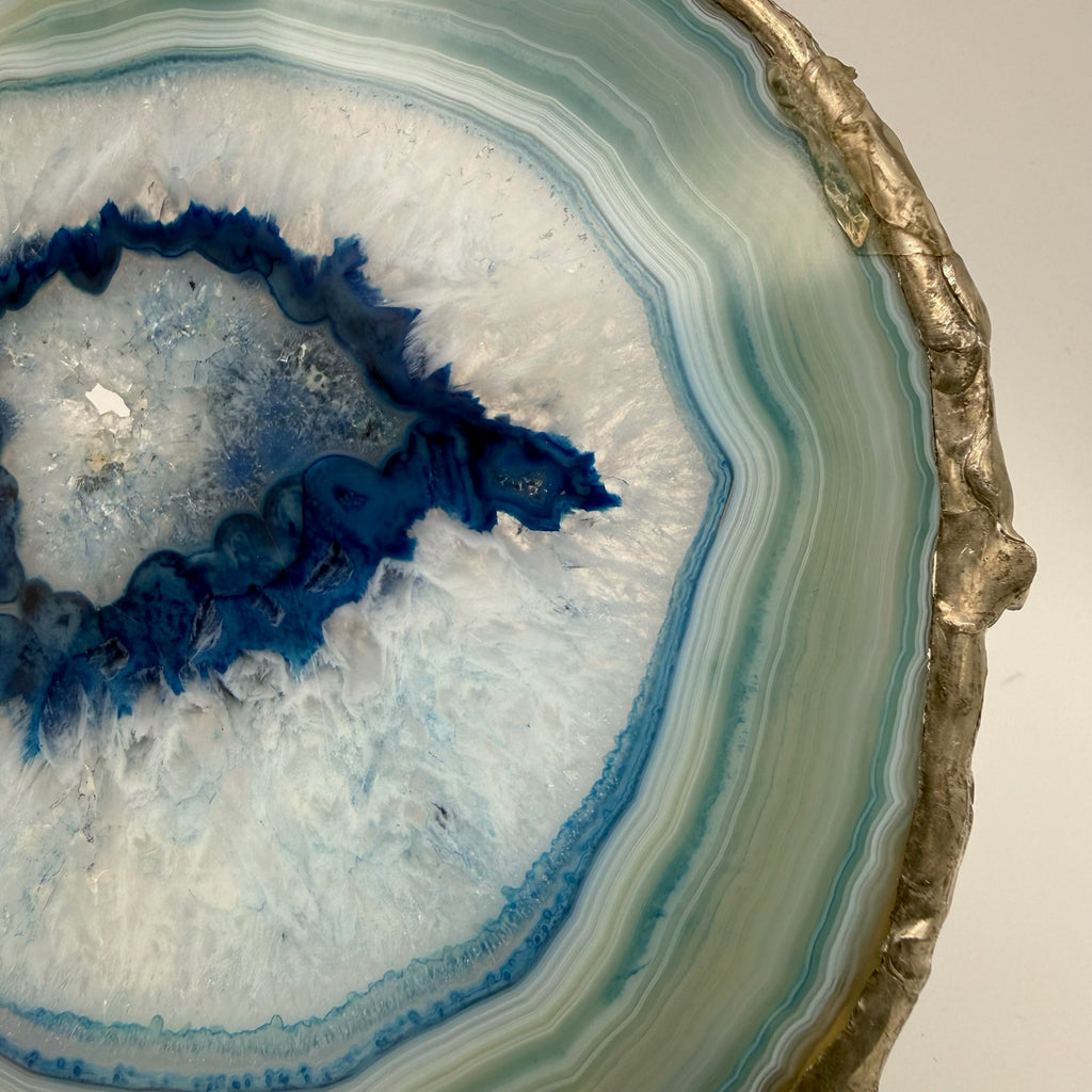 Große Achat Geode I Amethyst Kristall Zentrum I Poliertes Paar I Naturobjekt I 1 kg Showroom Ansbach