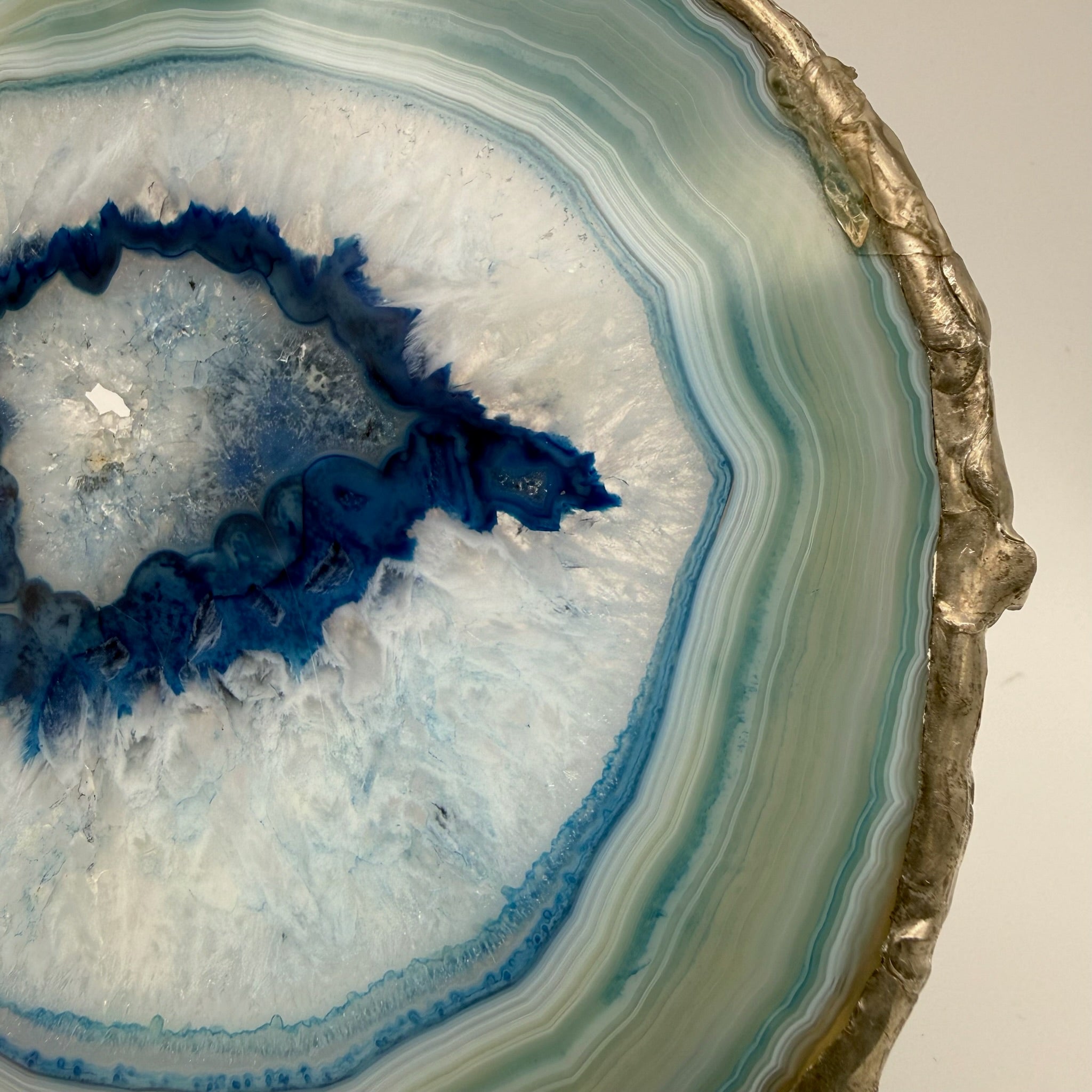 Große Achat Geode I Amethyst Kristall Zentrum I Poliertes Paar I Naturobjekt I 1 kg Showroom Ansbach