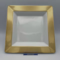 Rosenthal Germany quadratischer Teller 22 cm Golddekor Gitterdekor Porzellan Showroom Ansbach