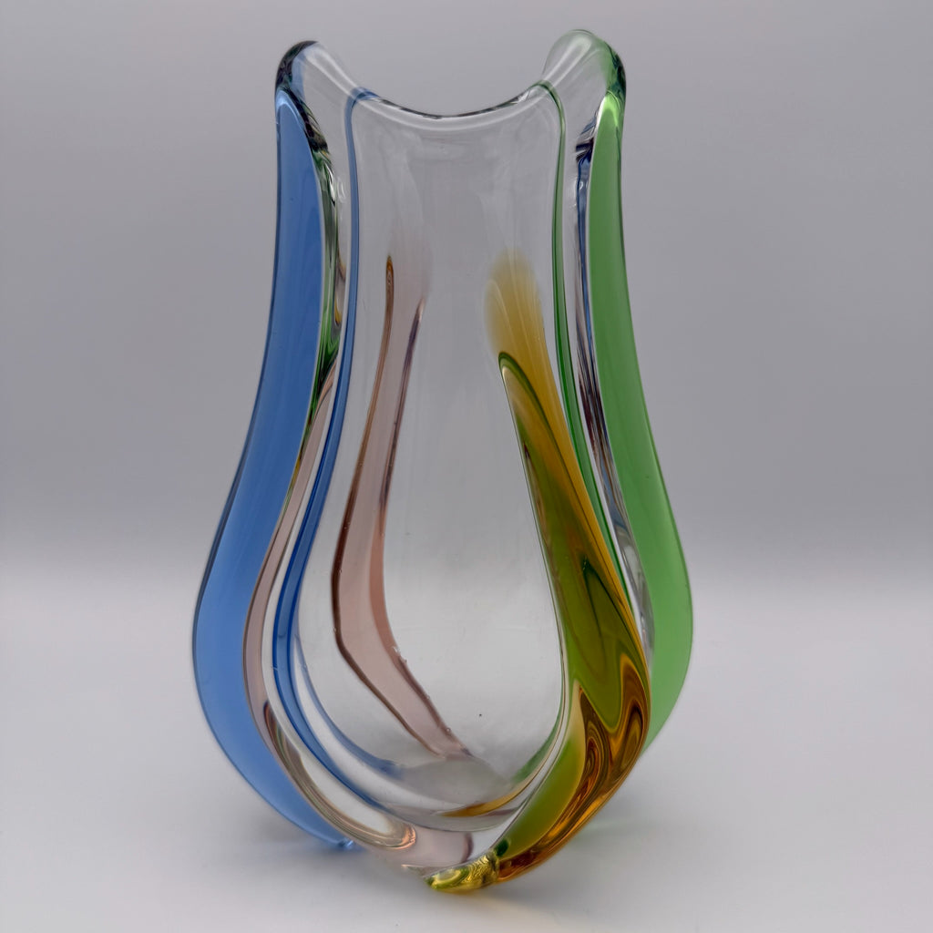 Sklo Union Rhapsody Glas Vase František Zemek Tschechoslowakei 60er Vintage 1143g Sklo Union