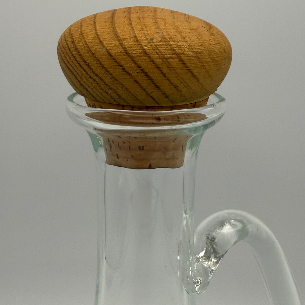 Ingrid Glas Vintage Karaffe I Mit Original Holz Korkverschluss I Mid-Century Dekanter 1970er I Top Zustand 26 cm Ingrid Glas