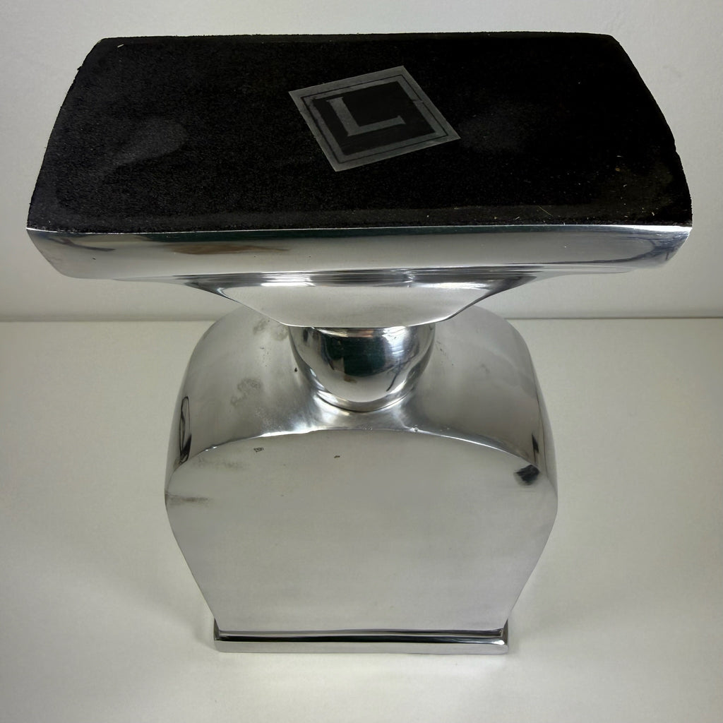 Loberon XL Aluminium Vase San José 37 cm I Massiver Aluminiumguss Silber Pokalvase I Modern Chateau Design Loberon