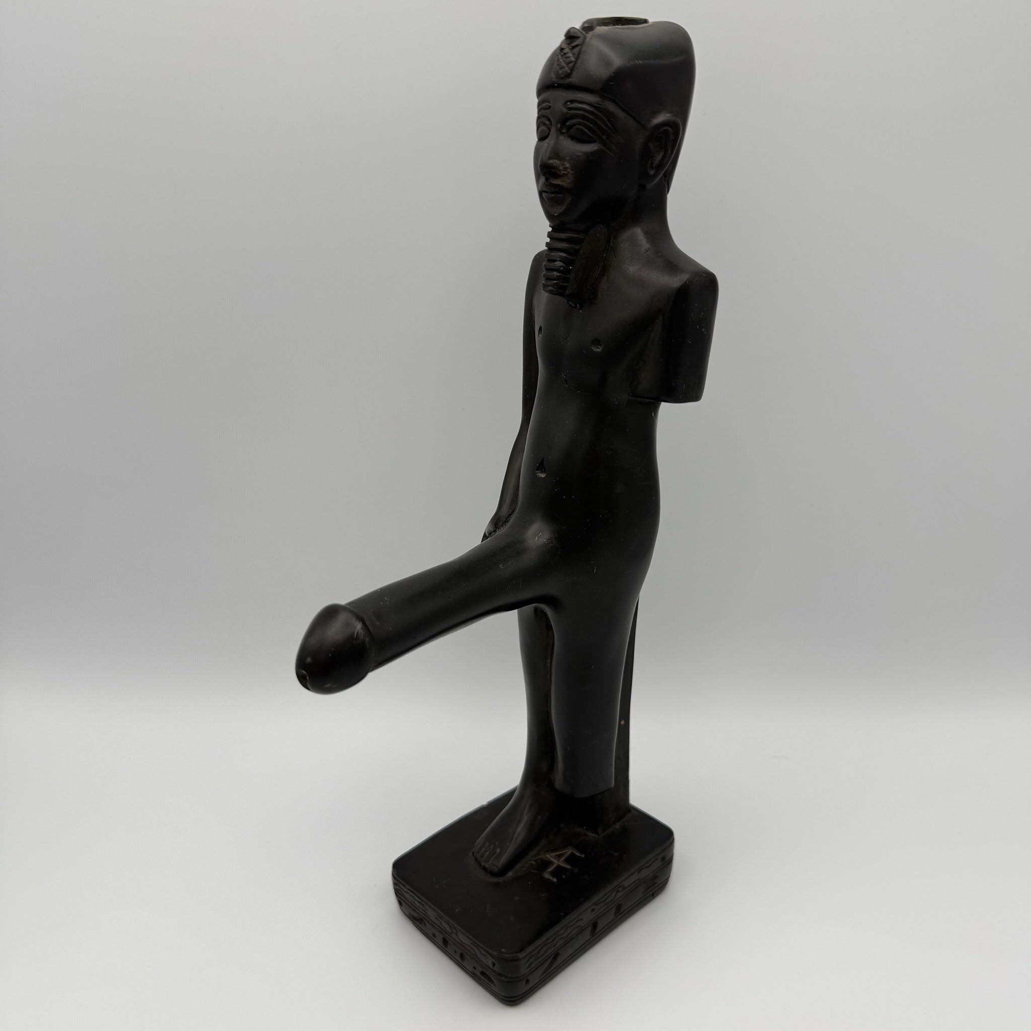 Ägyptische Min Statue I Fruchtbarkeitsgott I Ithyphallisch I Replik Handarbeit I 25,6 cm Showroom Ansbach