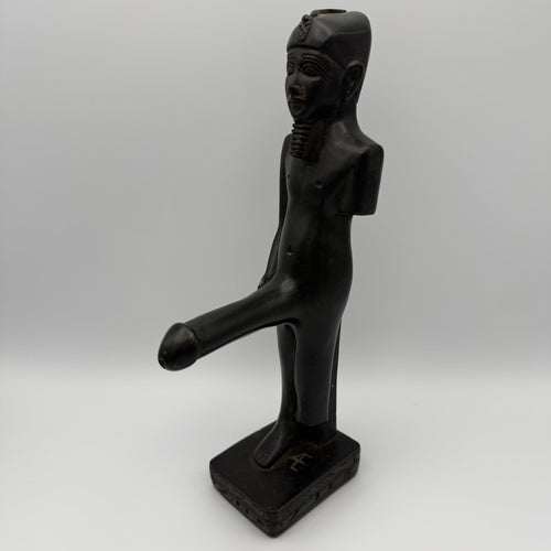 Ägyptische Min Statue I Fruchtbarkeitsgott I Ithyphallisch I Replik Handarbeit I 25,6 cm Showroom Ansbach